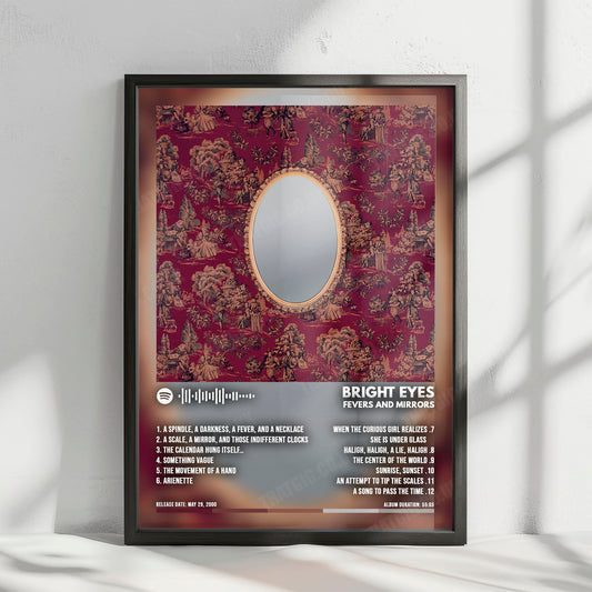 Bright Eyes "Fevers and Mirrors" Album Cover Poster - with Complete Tracklist