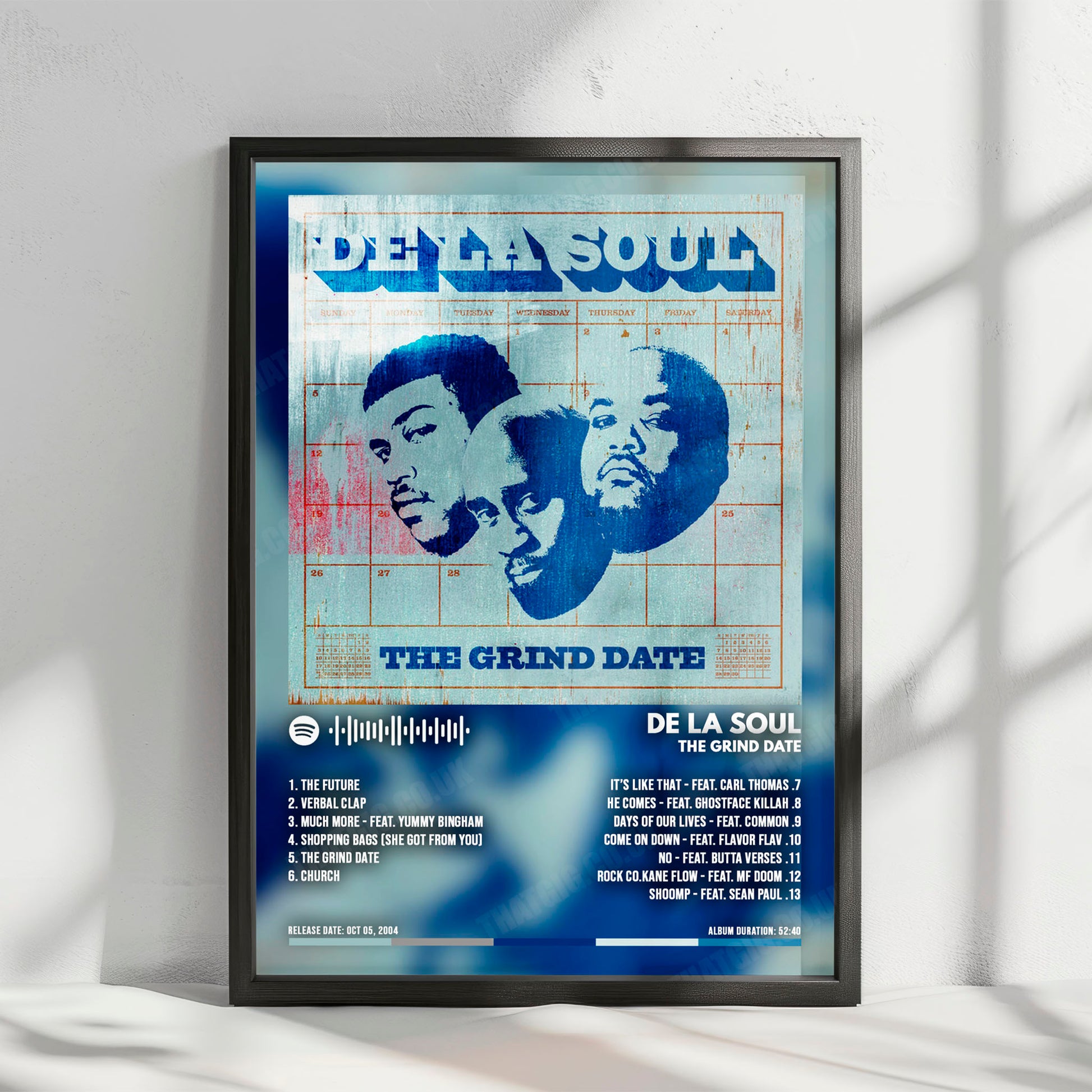 De La Soul "The Grind Date" Album Cover Poster - with Complete Tracklist