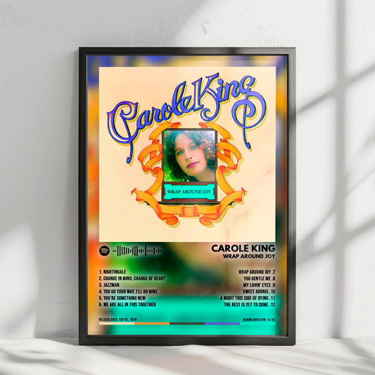 Carole King "Wrap Around Joy" Album Cover Poster - with Complete Tracklist
