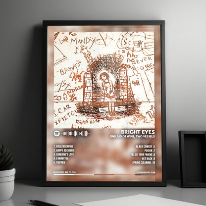Bright Eyes "One Jug Of Wine, Two Vessels" Album Cover Poster - with Complete Tracklist