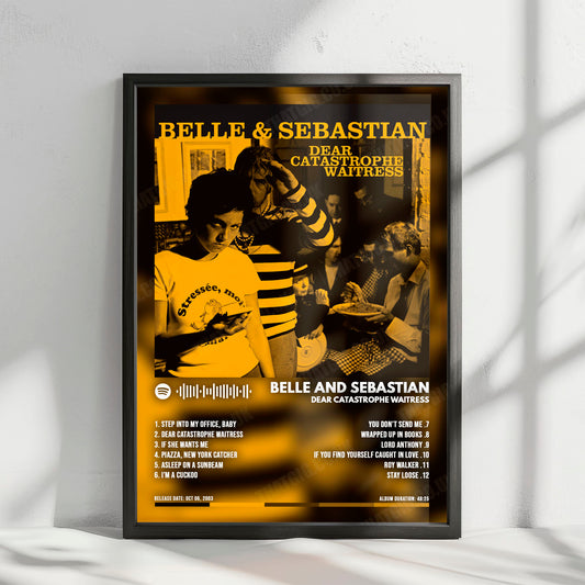 Belle and Sebastian "Dear Catastrophe Waitress" Album Cover Poster - with Complete Tracklist