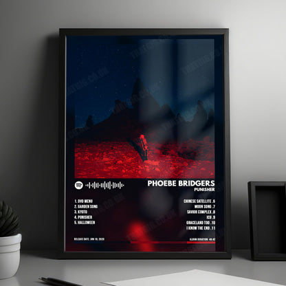 Phoebe Bridgers "Punisher " Album Cover Poster - with Complete Tracklist