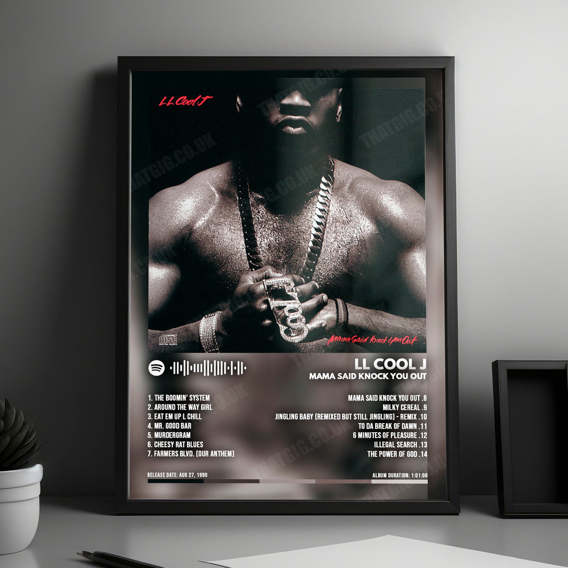 LL Cool J "Mama Said Knock You Out" Album Cover Poster - with Complete Tracklist