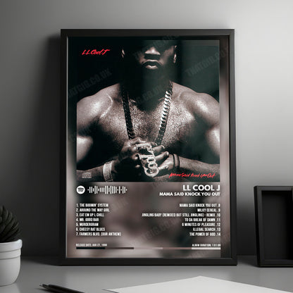 LL Cool J "Mama Said Knock You Out" Album Cover Poster - with Complete Tracklist