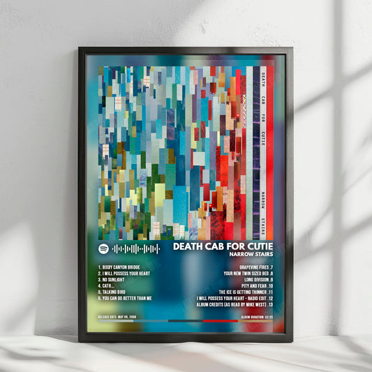Death Cab for Cutie "Narrow Stairs" Album Cover Poster - with Complete Tracklist