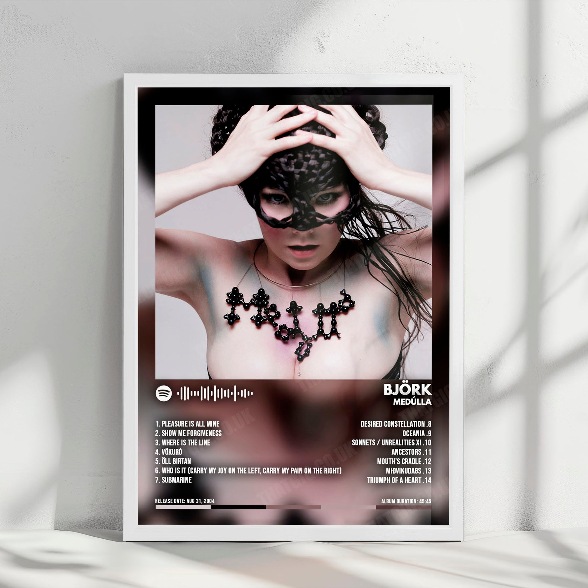 Björk "Medúlla" Album Cover Poster - with Complete Tracklist