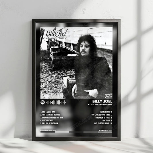 Billy Joel "Cold Spring Harbor" Album Cover Poster - with Complete Tracklist