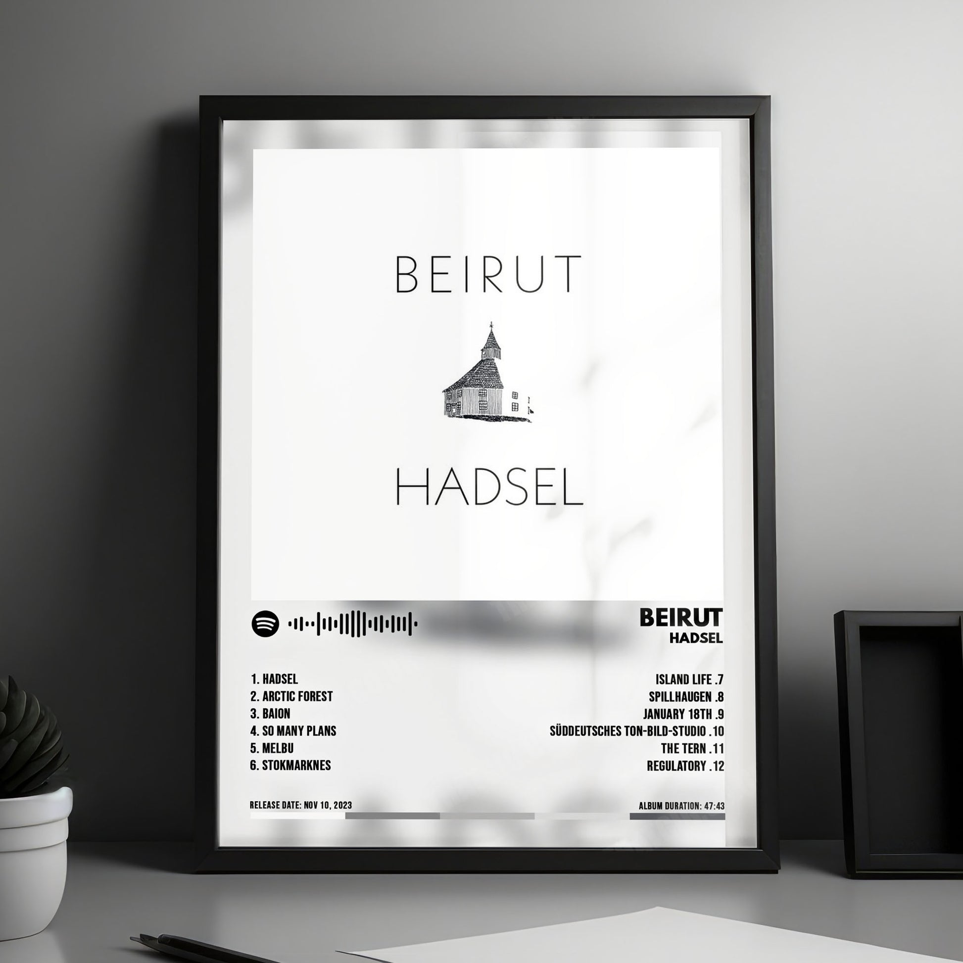 Beirut "Hadsel" Album Cover Poster - with Complete Tracklist