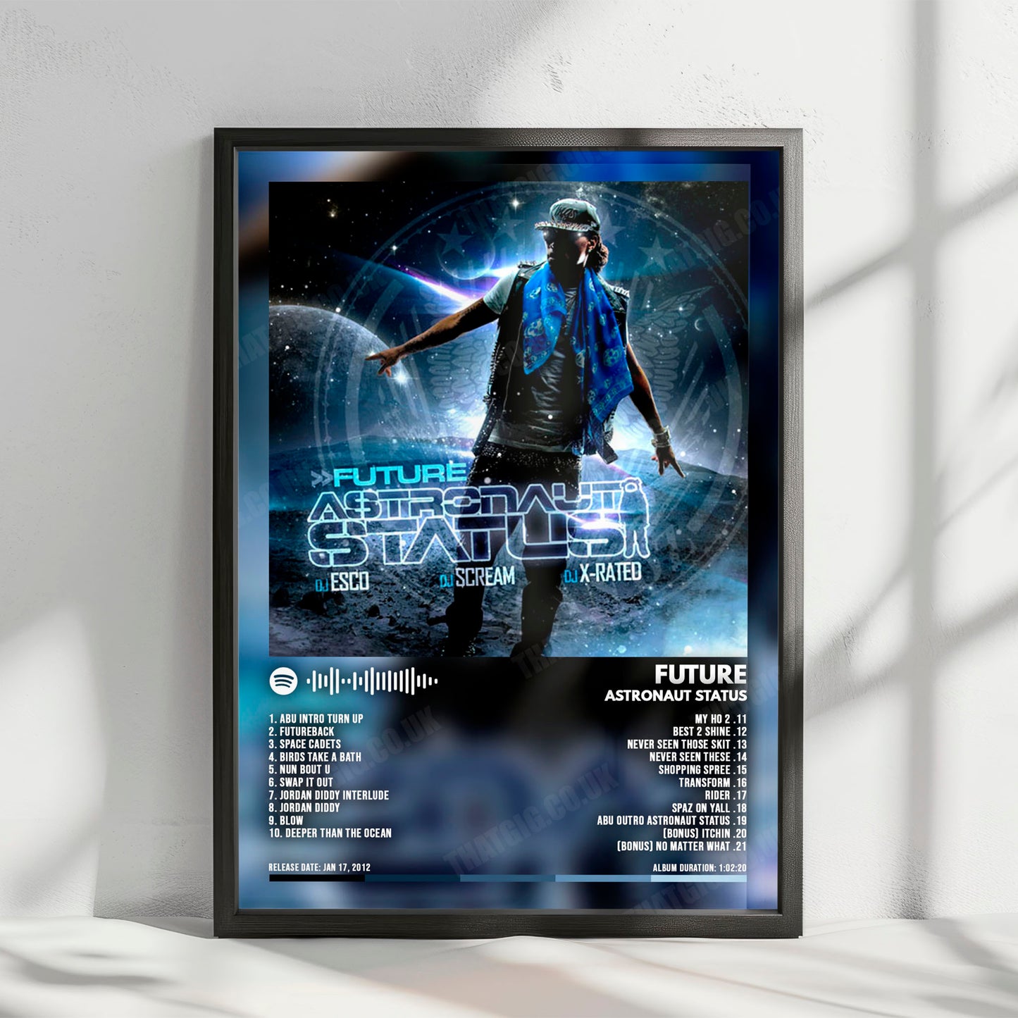 Future "Astronaut Status" Album Cover Poster - with Complete Tracklist