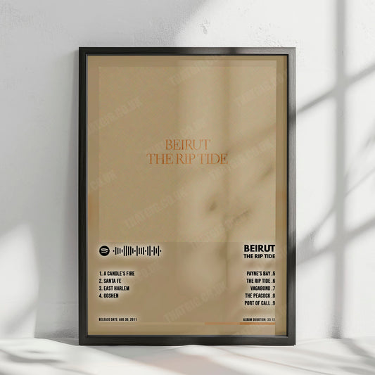 Beirut "The Rip Tide" Album Cover Poster - with Complete Tracklist