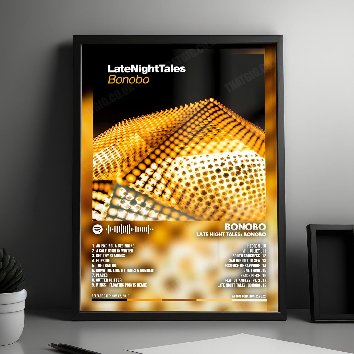 Bonobo "Late Night Tales Bonobo" Album Cover Poster - with Complete Tracklist