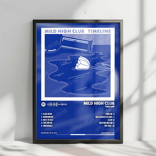 Mild High Club "Timeline" Album Cover Poster - with Complete Tracklist