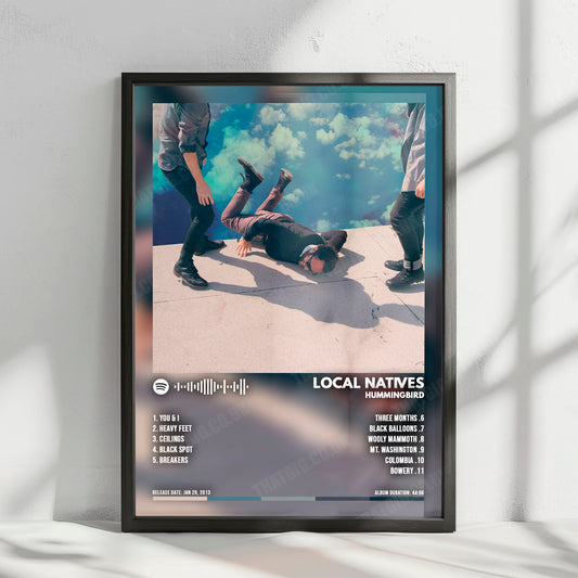 Local Natives "Hummingbird" Album Cover Poster - with Complete Tracklist