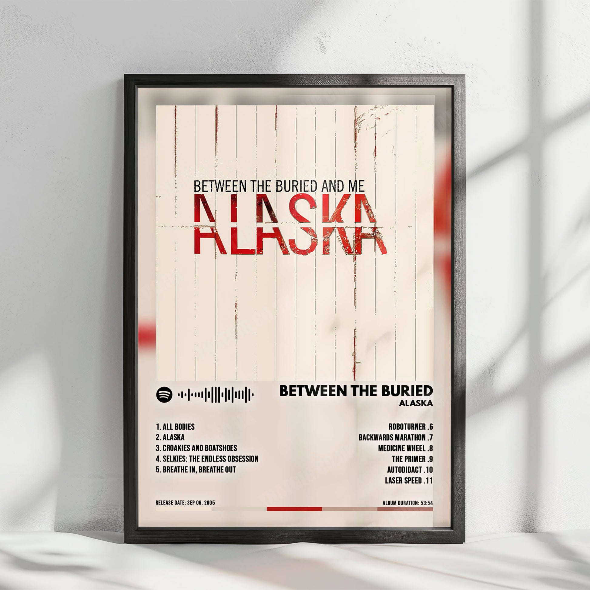 Between the Buried and Me "Alaska" Album Cover Poster - with Complete Tracklist