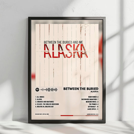Between the Buried and Me "Alaska" Album Cover Poster - with Complete Tracklist