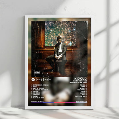Kid Cudi "Man on the Moon II" Album Cover Poster - with Complete Tracklist