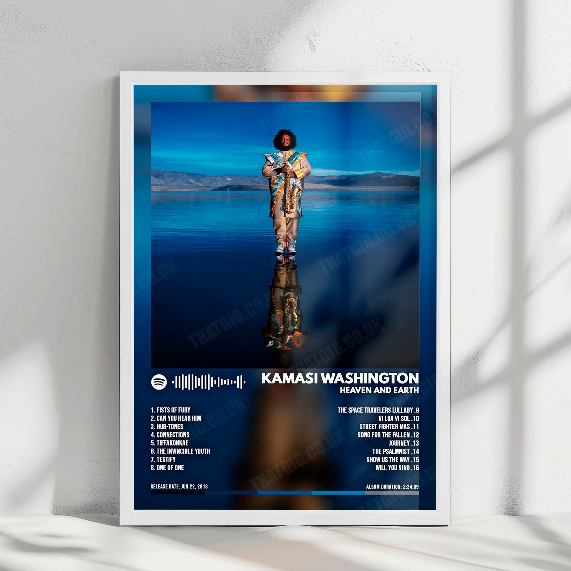 Kamasi Washington "Heaven and Earth" Album Cover Poster - with Complete Tracklist