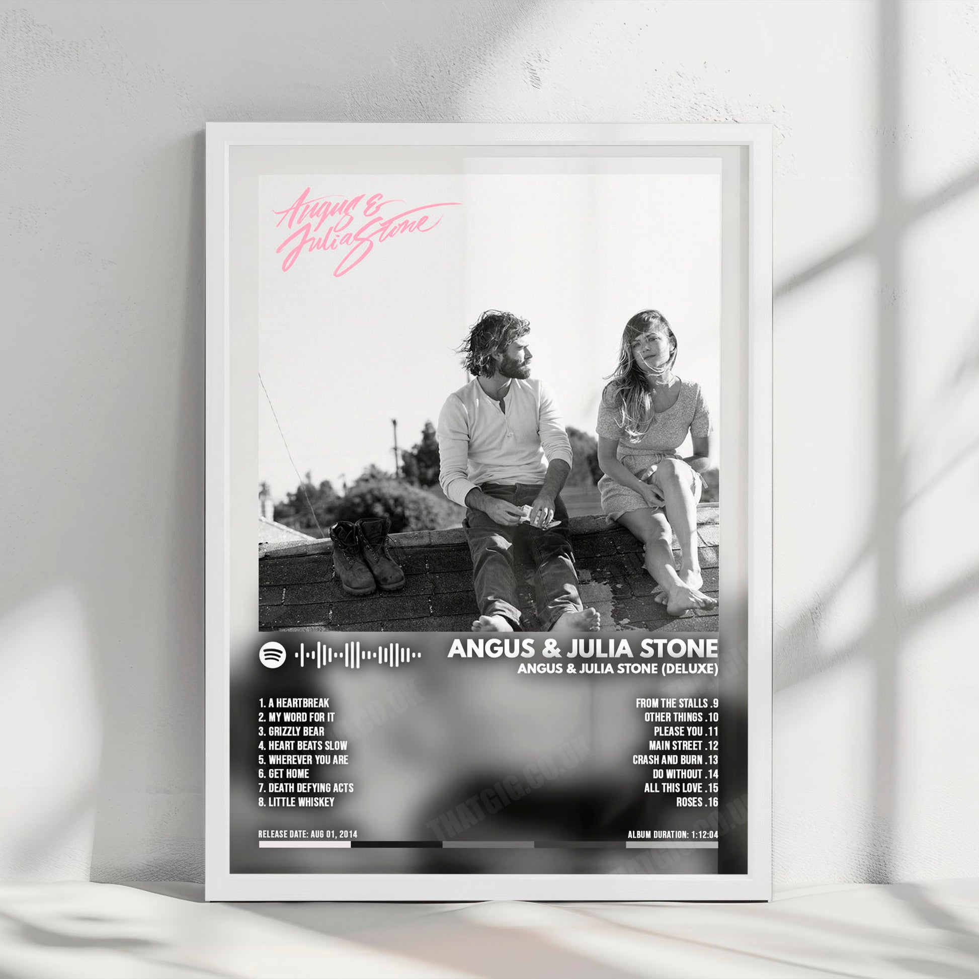 Angus & Julia Stone "Angus & Julia Stone (Deluxe)" Album Cover Poster - with Complete Tracklist