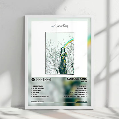 Carole King "Writer" Album Cover Poster - with Complete Tracklist