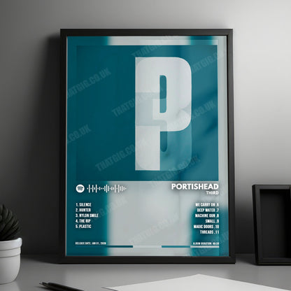 Portishead "Third" Album Cover Poster - with Complete Tracklist