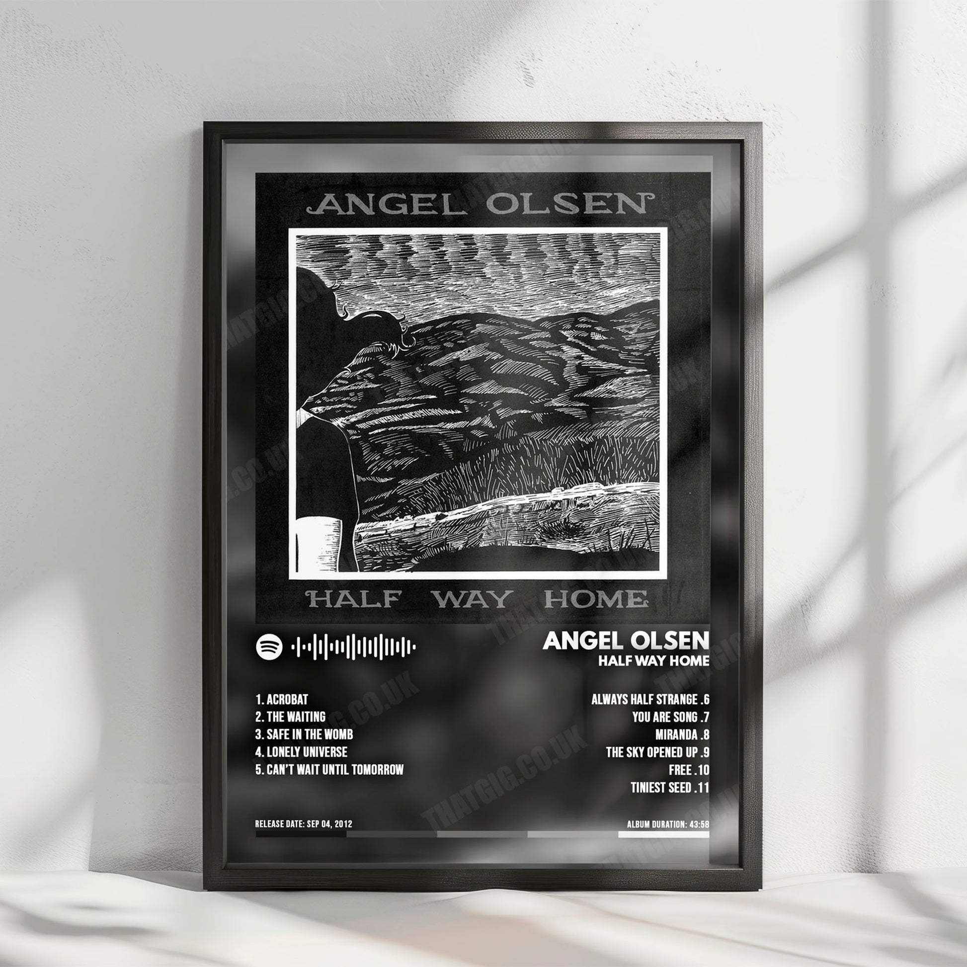 Angel Olsen "Half Way Home" Album Cover Poster - with Complete Tracklist