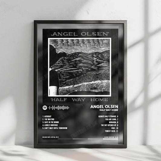 Angel Olsen "Half Way Home" Album Cover Poster - with Complete Tracklist