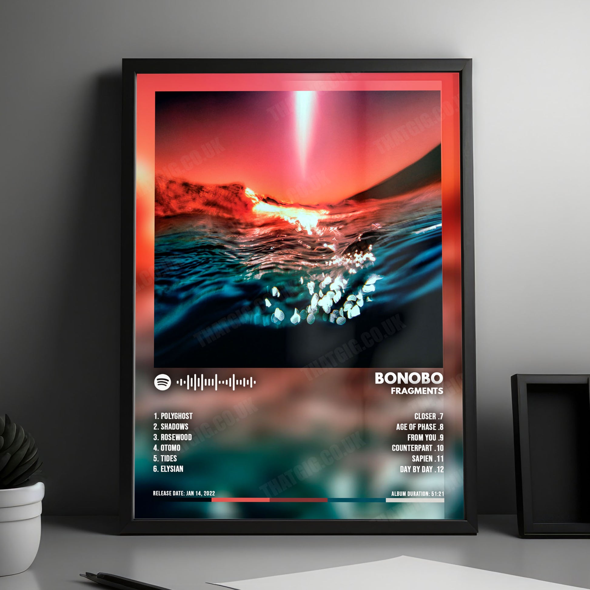 Bonobo "Fragments" Album Cover Poster - with Complete Tracklist