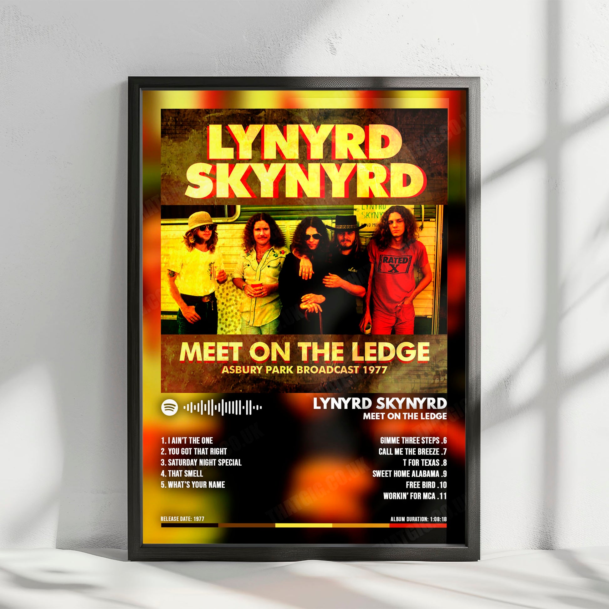Lynyrd Skynyrd "Meet On The Ledge" Album Cover Poster - with Complete Tracklist