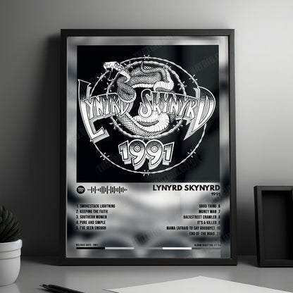 Lynyrd Skynyrd "1991" Album Cover Poster - with Complete Tracklist
