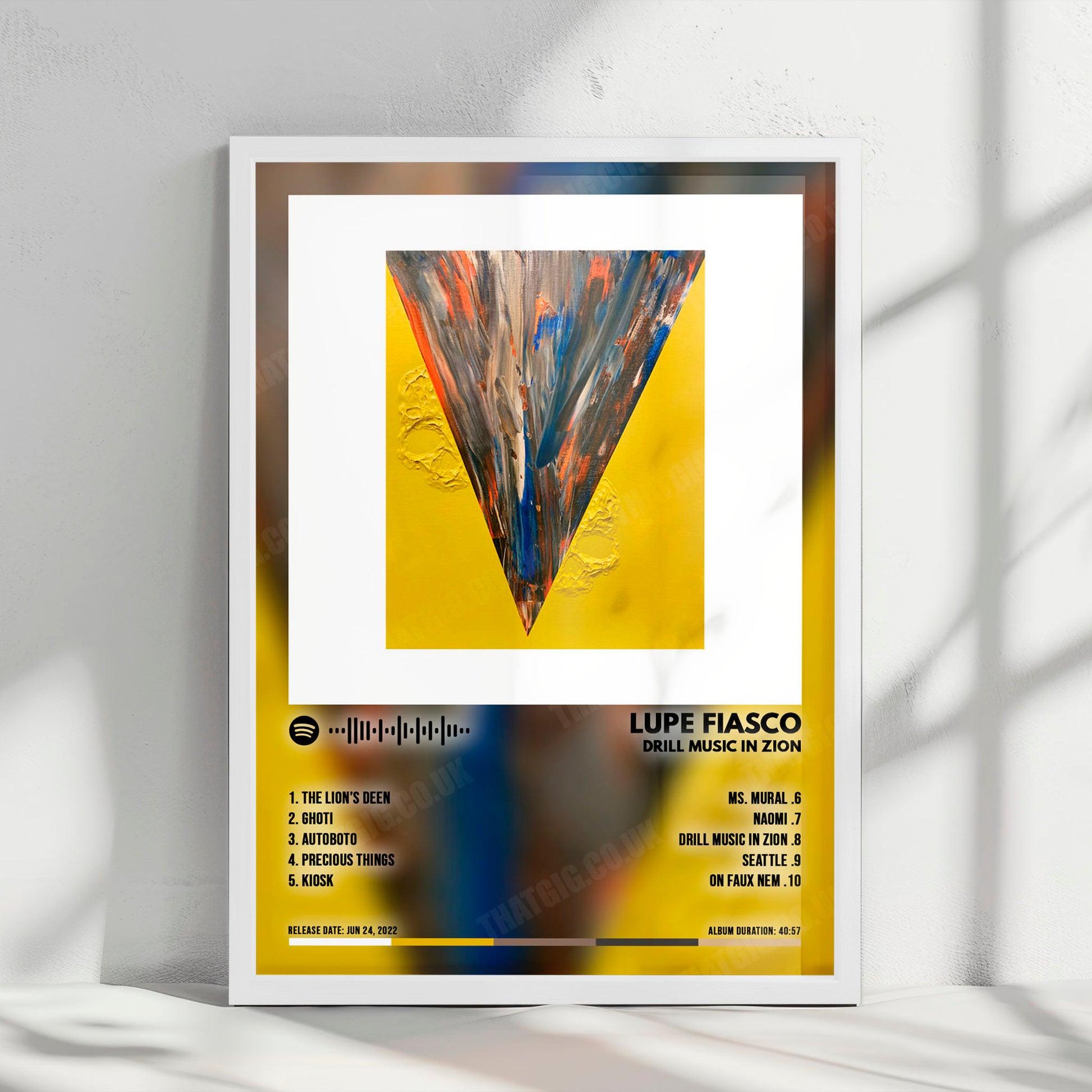 Lupe Fiasco "DRILL MUSIC IN ZION" Album Cover Poster - with Complete Tracklist