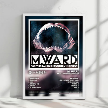 M. Ward "What a Wonderful Industry" Album Cover Poster - with Complete Tracklist
