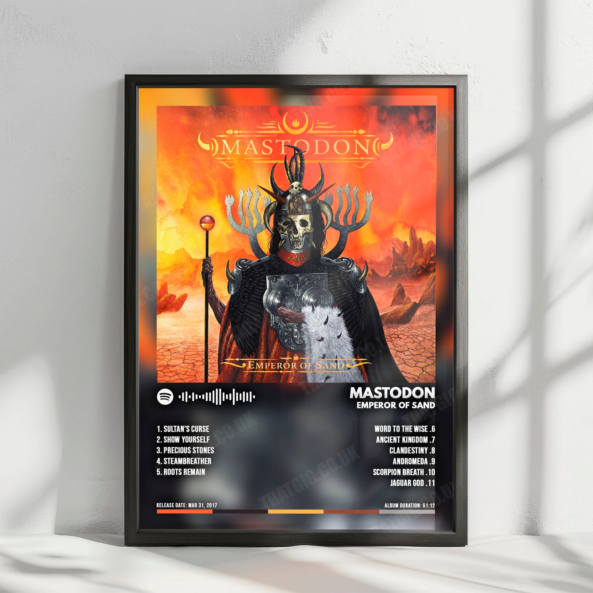 Mastodon "Emperor of Sand" Album Cover Poster - with Complete Tracklist