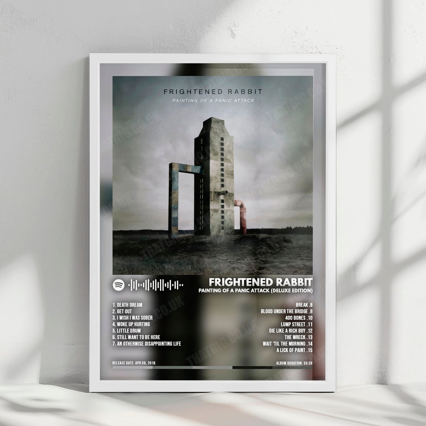 Frightened Rabbit "Painting of a Panic Attack (Deluxe Edition)" Album Cover Poster - with Complete Tracklist