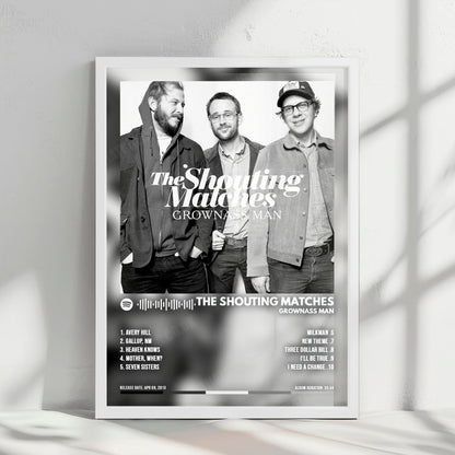 The Shouting Matches "Grownass Man" Album Cover Poster - with Complete Tracklist