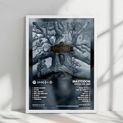 Mastodon "Hushed and Grim" Album Cover Poster - with Complete Tracklist