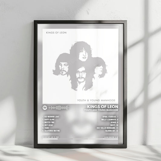 Kings of Leon "Youth & Young Manhood" Album Cover Poster - with Complete Tracklist