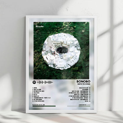 Bonobo "Days To Come" Album Cover Poster - with Complete Tracklist