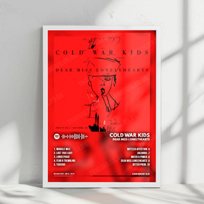 Cold War Kids "Dear Miss Lonelyhearts" Album Cover Poster - with Complete Tracklist