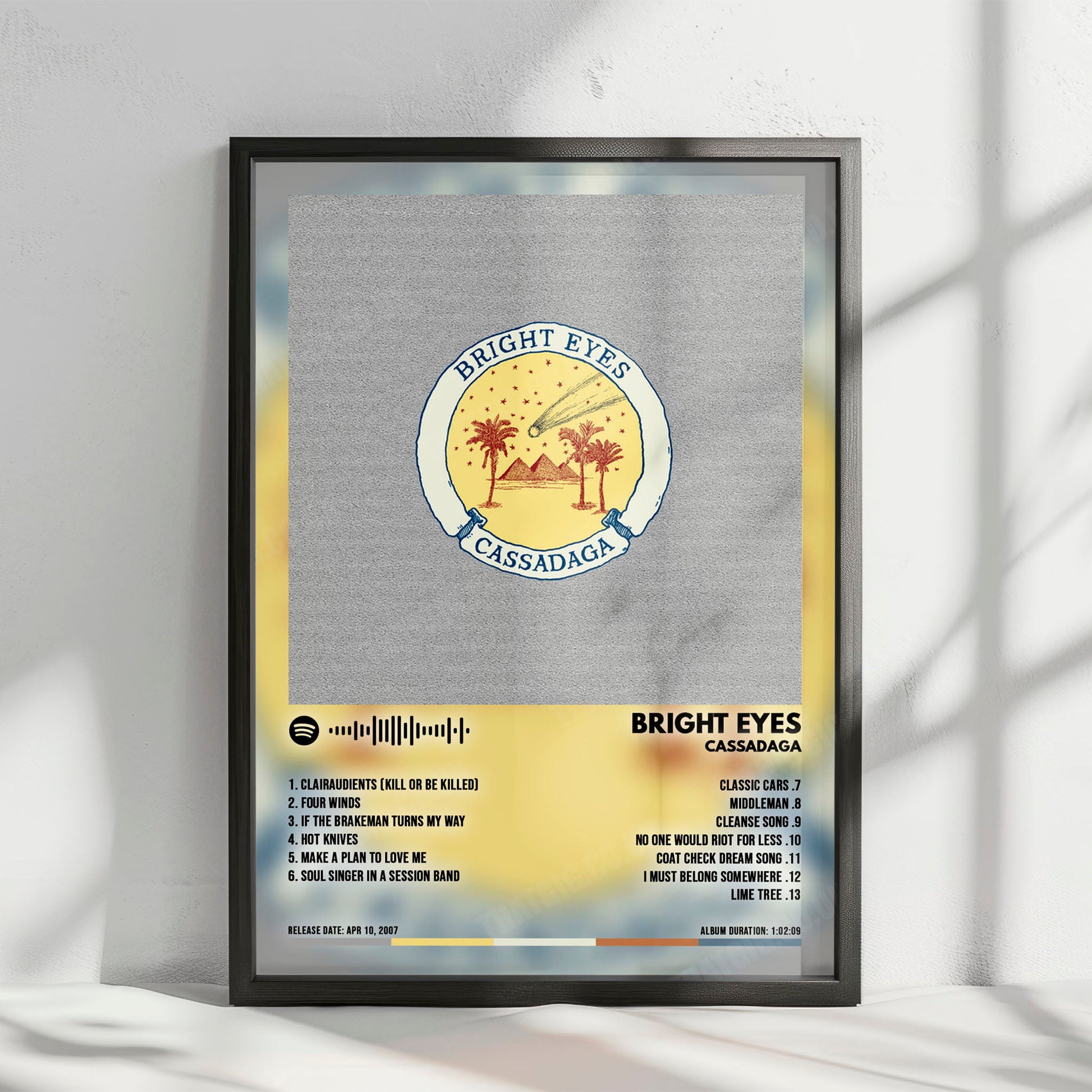 Bright Eyes "Cassadaga" Album Cover Poster - with Complete Tracklist