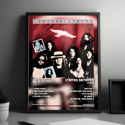Lynyrd Skynyrd "Legend" Album Cover Poster - with Complete Tracklist