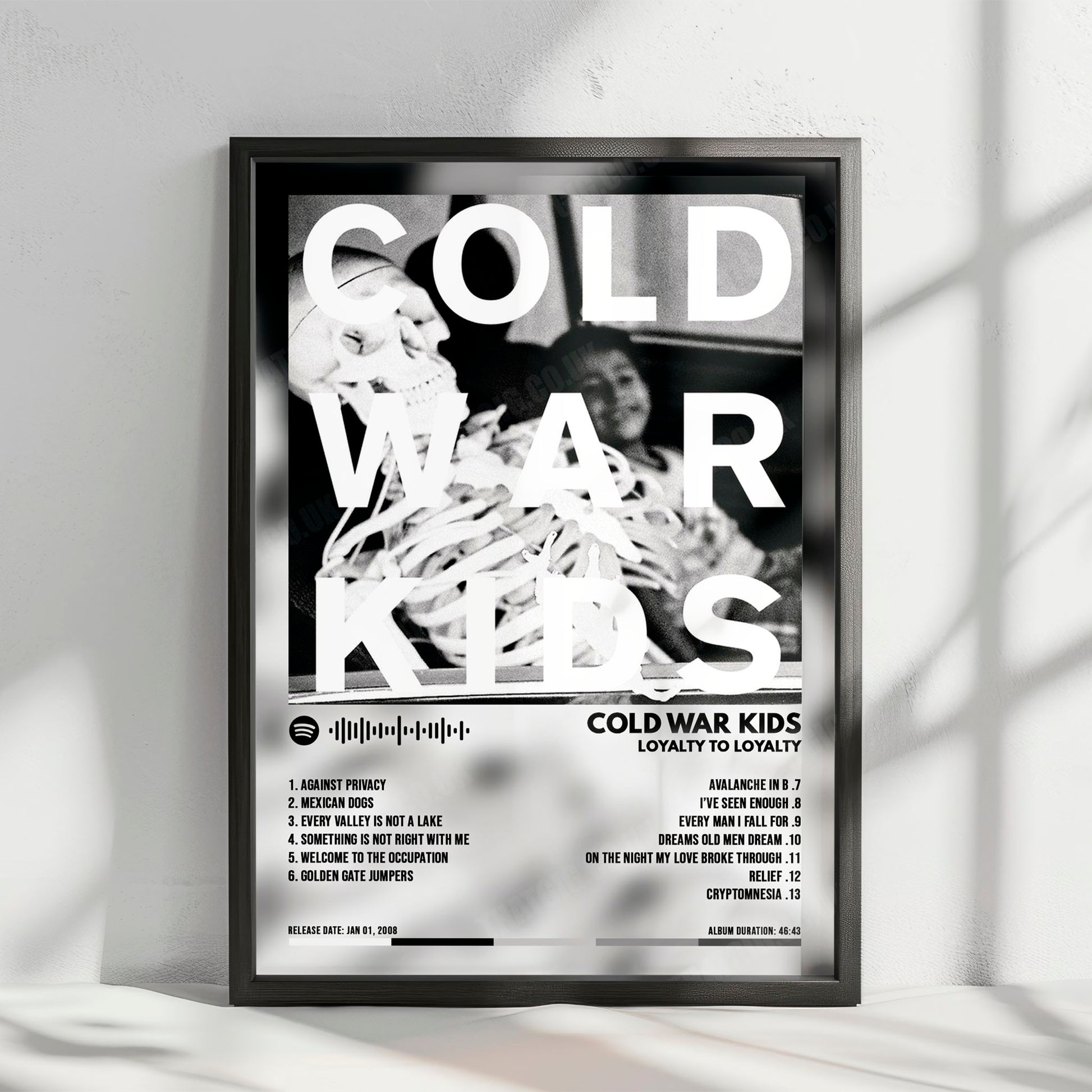Cold War Kids "Loyalty To Loyalty" Album Cover Poster - with Complete Tracklist