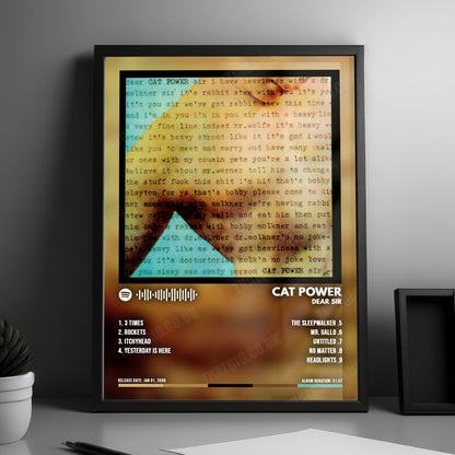 Cat Power "Dear Sir" Album Cover Poster - with Complete Tracklist