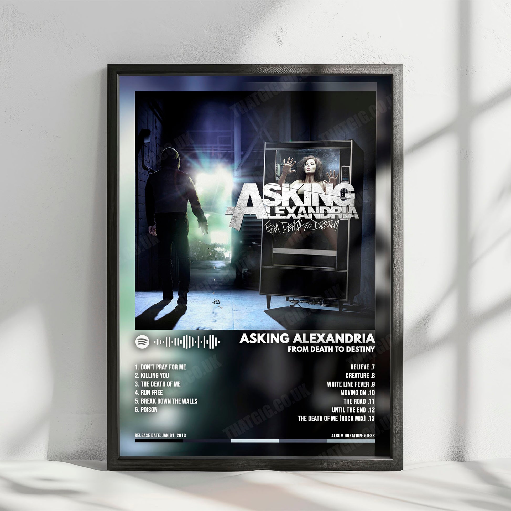 Asking Alexandria "From Death to Destiny" Album Cover Poster - with Complete Tracklist