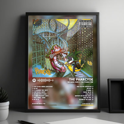 The Pharcyde "Bizarre Ride II the Pharcyde" Album Cover Poster - with Complete Tracklist