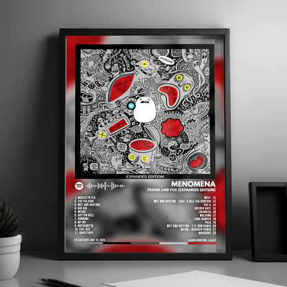 Menomena "Friend and Foe" Album Cover Poster - with Complete Tracklist