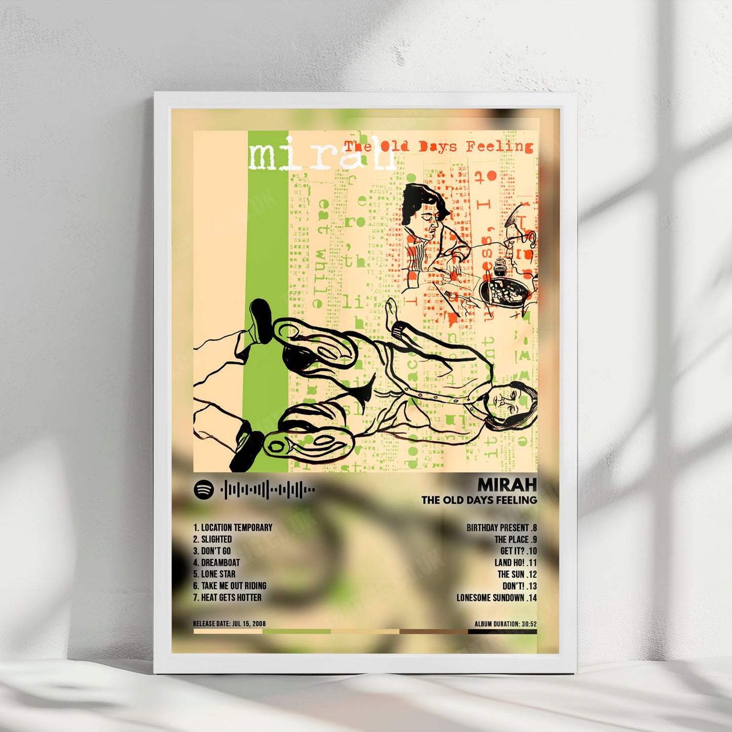 Mirah "The Old Days Feeling" Album Cover Poster - with Complete Tracklist