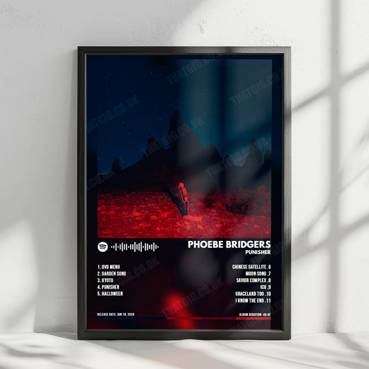Phoebe Bridgers "Punisher " Album Cover Poster - with Complete Tracklist