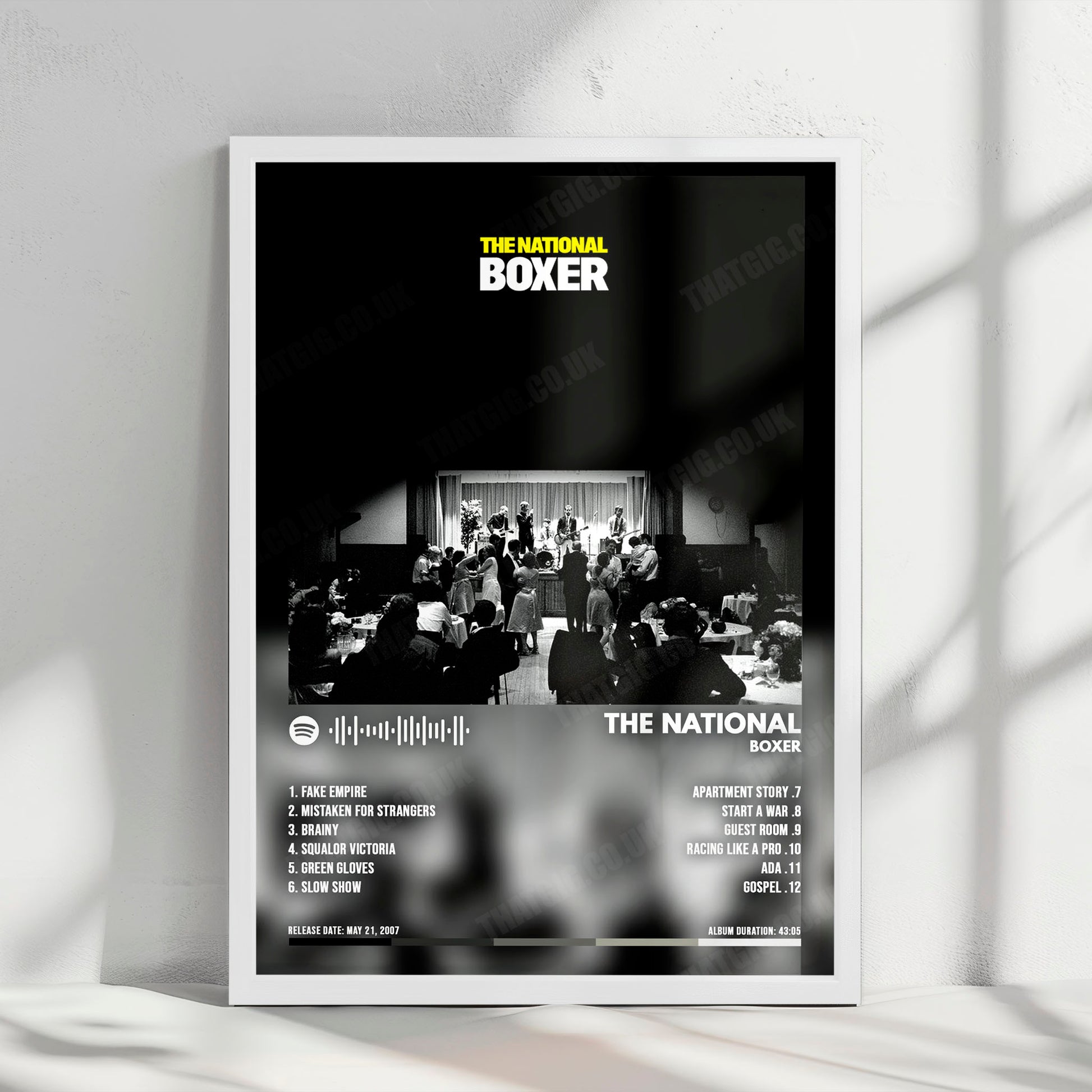 The National "Boxer " Album Cover Poster - with Complete Tracklist