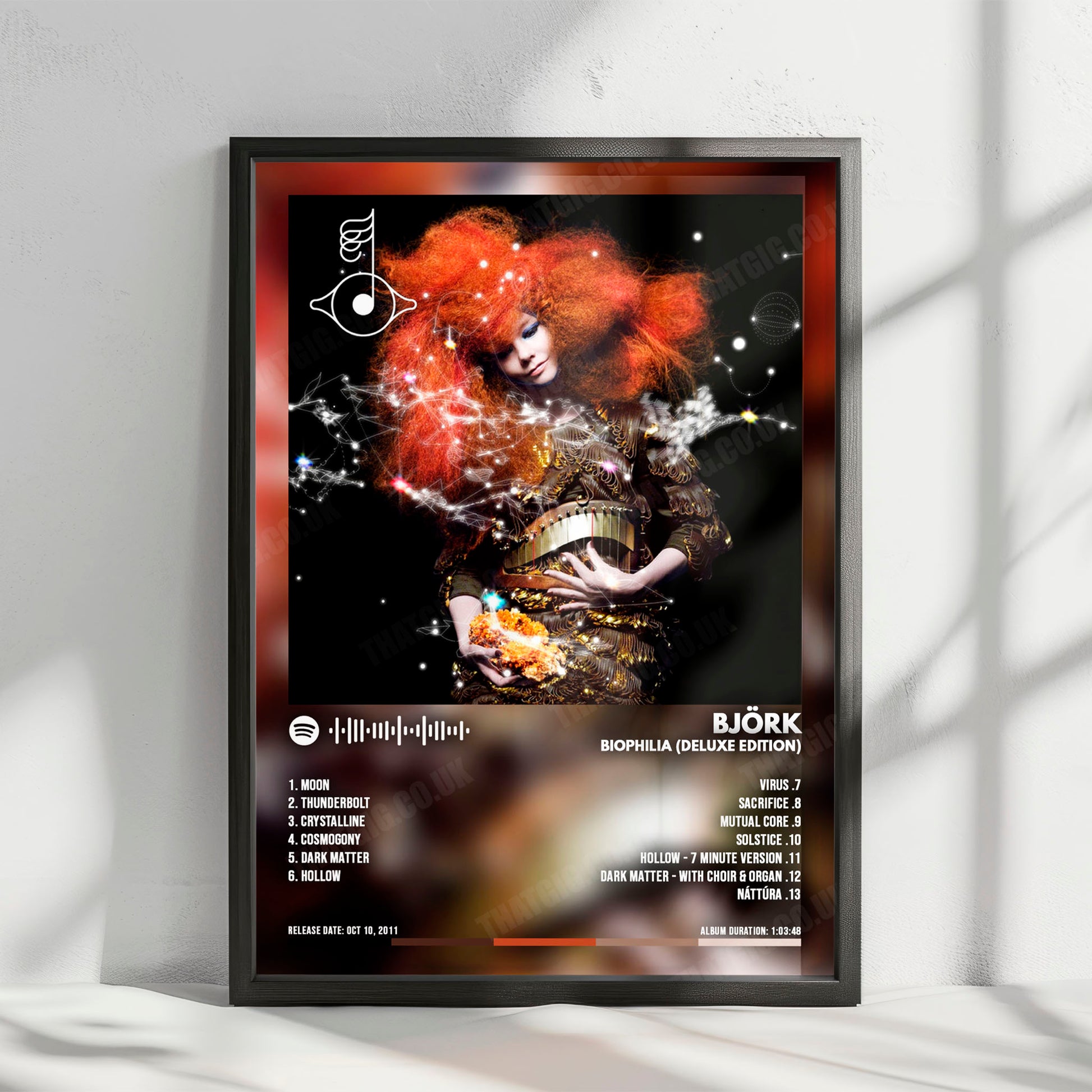Björk "Biophilia (Deluxe Edition)" Album Cover Poster - with Complete Tracklist