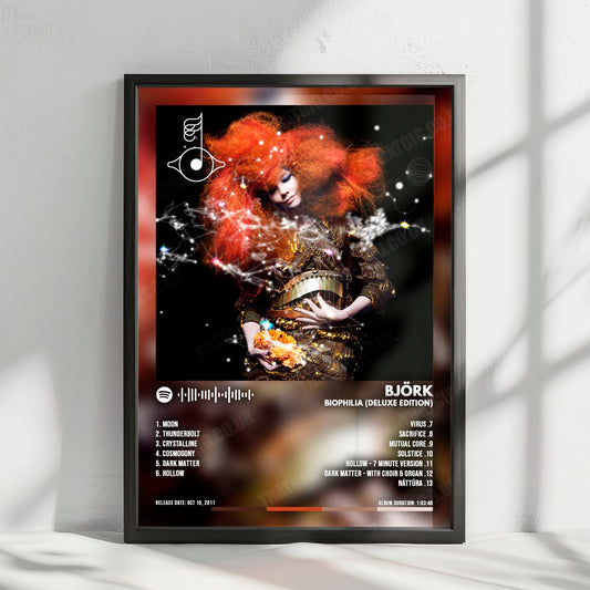 Björk "Biophilia (Deluxe Edition)" Album Cover Poster - with Complete Tracklist
